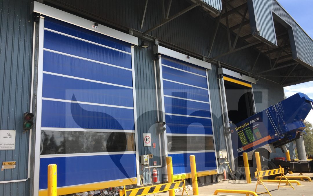 High speed doors for waste plant
